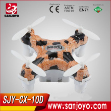 Novo brinquedo CX-10D colorido mini drone Smart Q 2.4G com controle remoto cheerson mini drone SJY-CX-10D